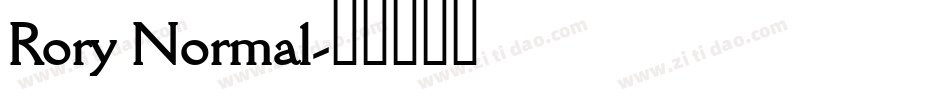Rory Normal字体转换